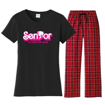 Class Of 2025 Senior Design Funny Seniors 2025 Girl Women's Flannel Pajama Set