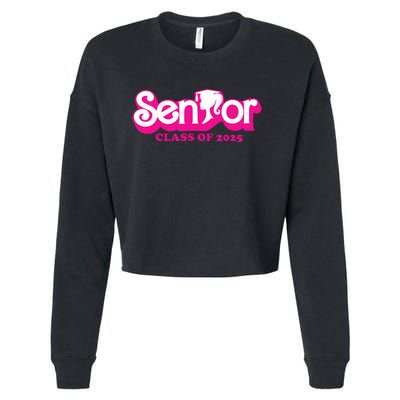 Class Of 2025 Senior Design Funny Seniors 2025 Girl Cropped Pullover Crew