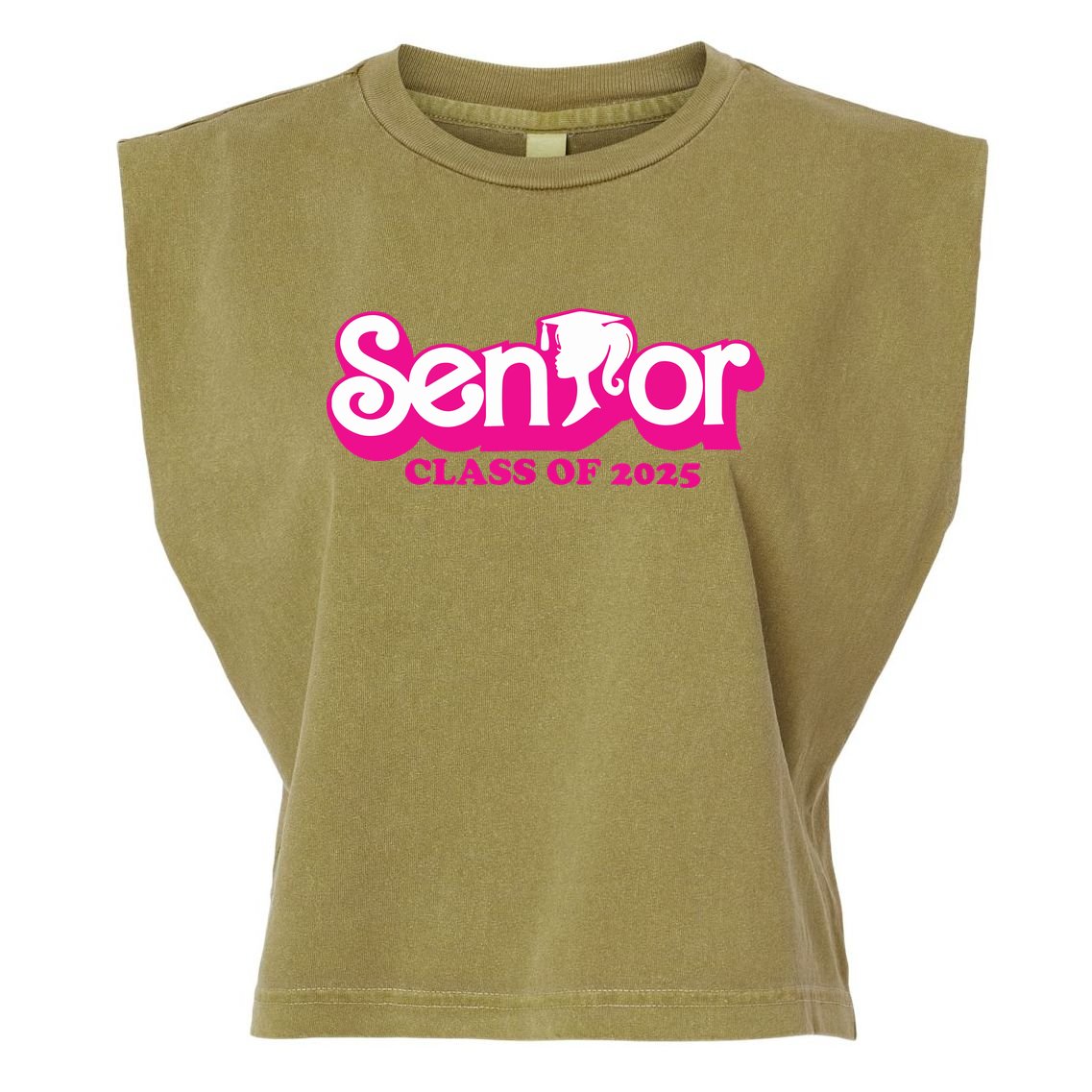 Class Of 2025 Senior Design Funny Seniors 2025 Girl Garment-Dyed Women's Muscle Tee
