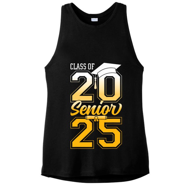 Class Of 2025 Senior Grad College Graduation Gift Ladies PosiCharge Tri-Blend Wicking Tank