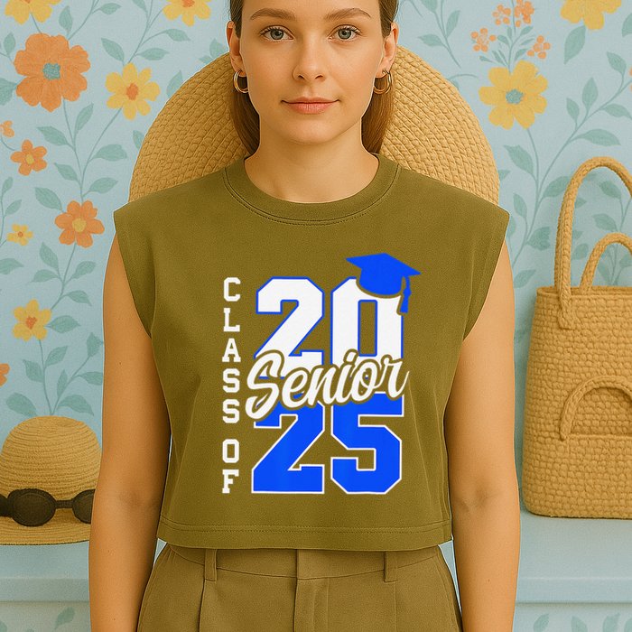 Class Of 2025 Senior 2025 Graduation 2025 Back To School Garment-Dyed Women's Muscle Tee