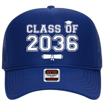 Class Of 2036 Grow With Me High Crown Mesh Back Trucker Hat