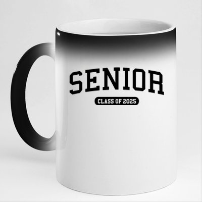 Class Of 2025 Senior Gift Women Funny Seniors 2025 11oz Black Color Changing Mug