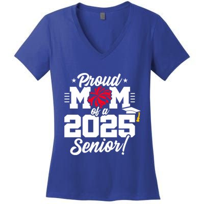 Class Of 2025 Senior Year Cheer Mom Senior 2025 Gift Women's V-Neck T-Shirt