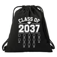 Class Of 2037 Grow With Me Checklist Kindergarten 12th Grade Drawstring Bag