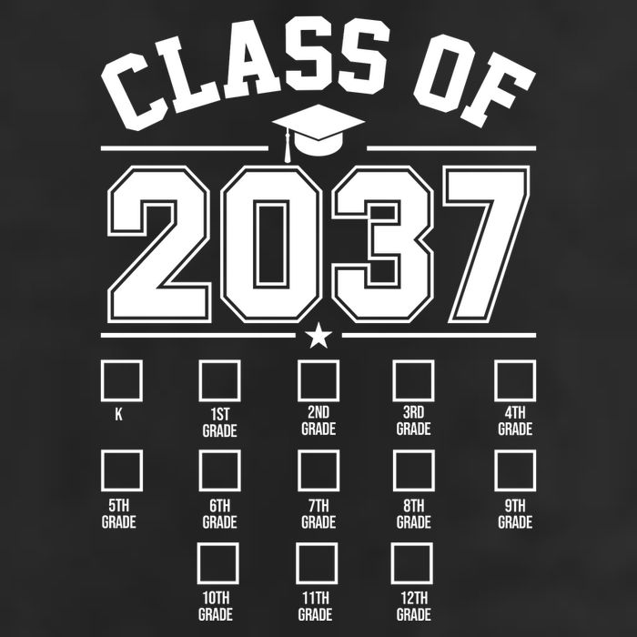 Class Of 2037 Grow With Me Checklist Kindergarten 12th Grade Premium Pullover Hoodie