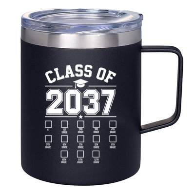 Class Of 2037 Grow With Me Checklist Kindergarten 12th Grade 12oz Stainless Steel Coffee Mug