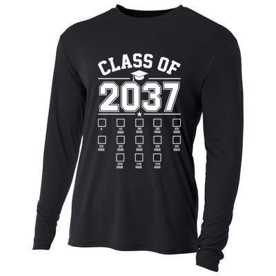 Class Of 2037 Grow With Me Checklist Kindergarten 12th Grade Cooling Performance Long Sleeve Crew