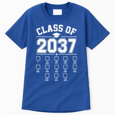 Class Of 2037 Grow With Me Checklist Kindergarten 12th Grade Tall T-Shirt