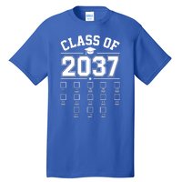 Class Of 2037 Grow With Me Checklist Kindergarten 12th Grade Tall T-Shirt