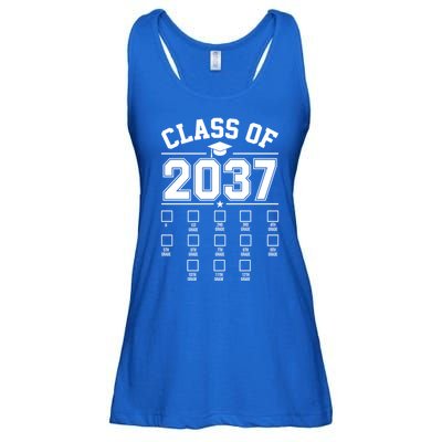 Class Of 2037 Grow With Me Checklist Kindergarten 12th Grade Ladies Essential Flowy Tank