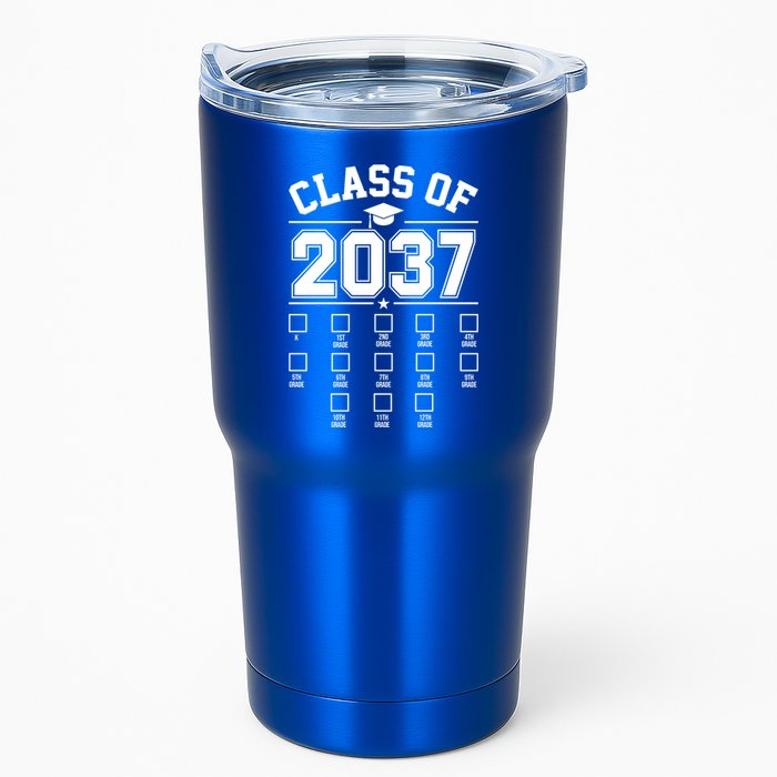 Class Of 2037 Grow With Me Checklist Kindergarten 12th Grade Tumbler