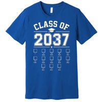 Class Of 2037 Grow With Me Checklist Kindergarten 12th Grade Premium T-Shirt