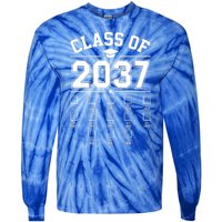 Class Of 2037 Grow With Me Checklist Kindergarten 12th Grade Tie-Dye Long Sleeve Shirt