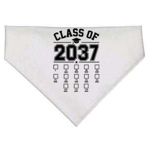 Class Of 2037 Grow With Me Checklist Kindergarten 12th Grade USA-Made Doggie Bandana