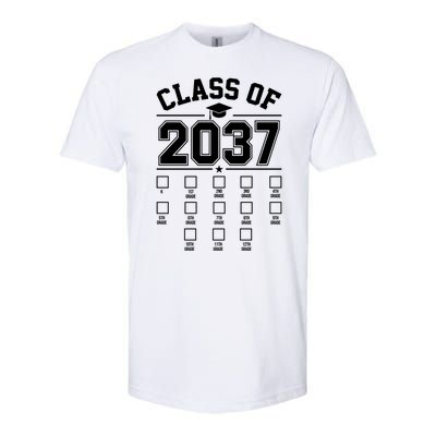 Class Of 2037 Grow With Me Checklist Kindergarten 12th Grade Softstyle CVC T-Shirt