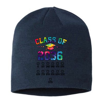 Class Of 2036 Grow With Me With Space For Checkmarks Sustainable Beanie