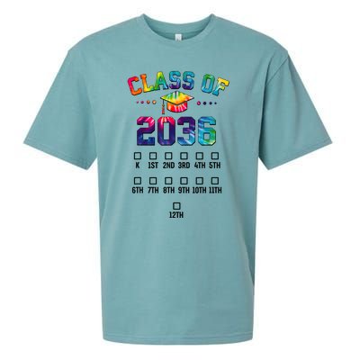 Class Of 2036 Grow With Me With Space For Checkmarks Sueded Cloud Jersey T-Shirt