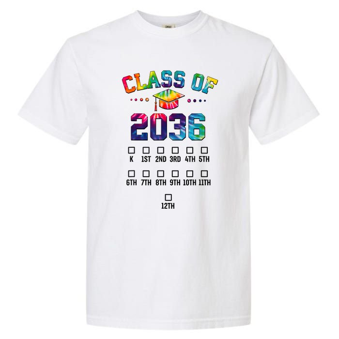 Class Of 2036 Grow With Me With Space For Checkmarks Garment-Dyed Heavyweight T-Shirt