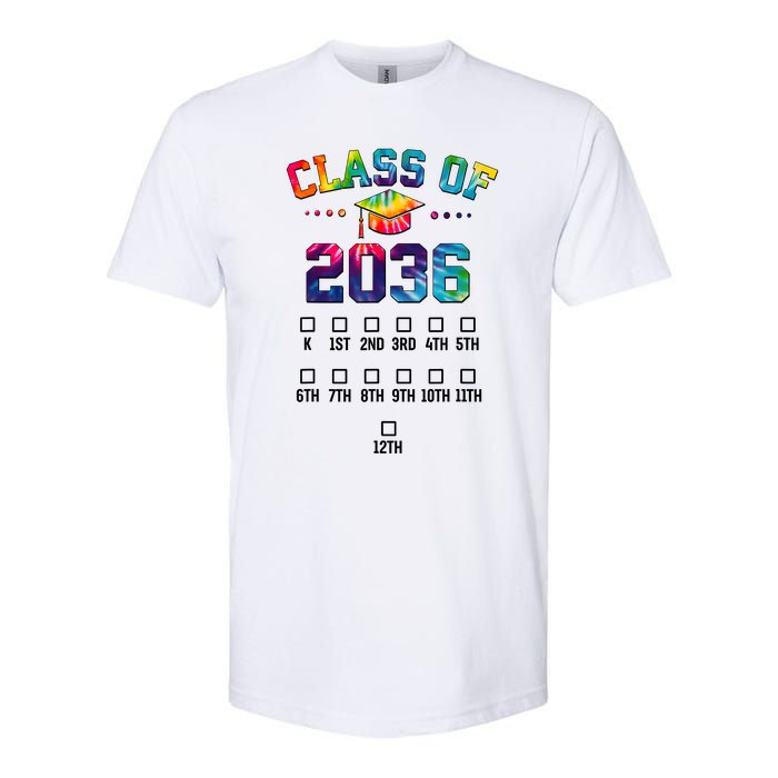 Class Of 2036 Grow With Me With Space For Checkmarks Softstyle CVC T-Shirt