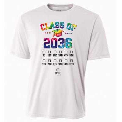 Class Of 2036 Grow With Me With Space For Checkmarks Cooling Performance Crew T-Shirt