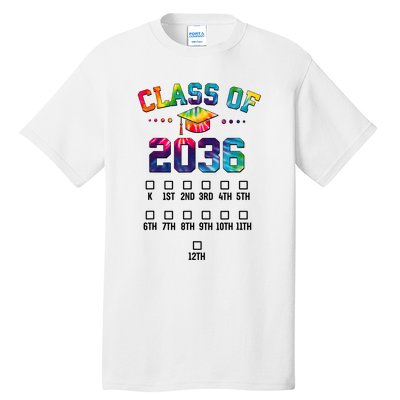 Class Of 2036 Grow With Me With Space For Checkmarks Tall T-Shirt