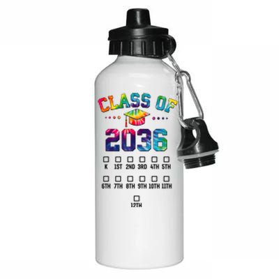 Class Of 2036 Grow With Me With Space For Checkmarks Aluminum Water Bottle 