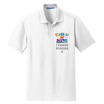 Class Of 2036 Grow With Me With Space For Checkmarks Dry Zone Grid Polo