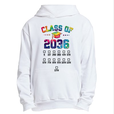 Class Of 2036 Grow With Me With Space For Checkmarks Urban Pullover Hoodie