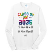 Class Of 2036 Grow With Me With Space For Checkmarks Tall Long Sleeve T-Shirt