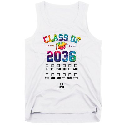 Class Of 2036 Grow With Me With Space For Checkmarks Tank Top