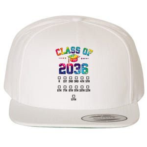 Class Of 2036 Grow With Me With Space For Checkmarks Wool Snapback Cap