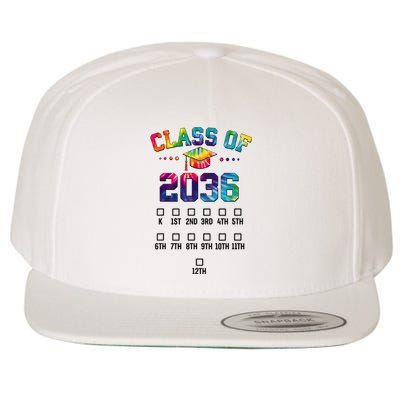 Class Of 2036 Grow With Me With Space For Checkmarks Wool Snapback Cap