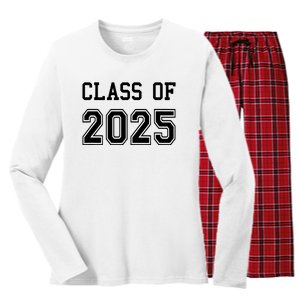 Class Of 2025 Graduation School Future Graduate Women's Long Sleeve Flannel Pajama Set 