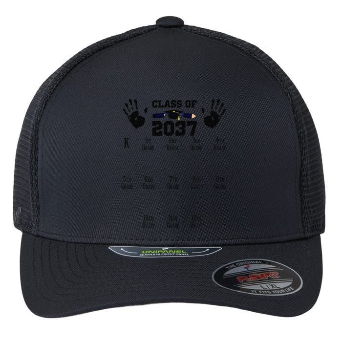 Class Of 2037 Grow With Me Handprint Prek 12th Grade Gift Flexfit Unipanel Trucker Cap