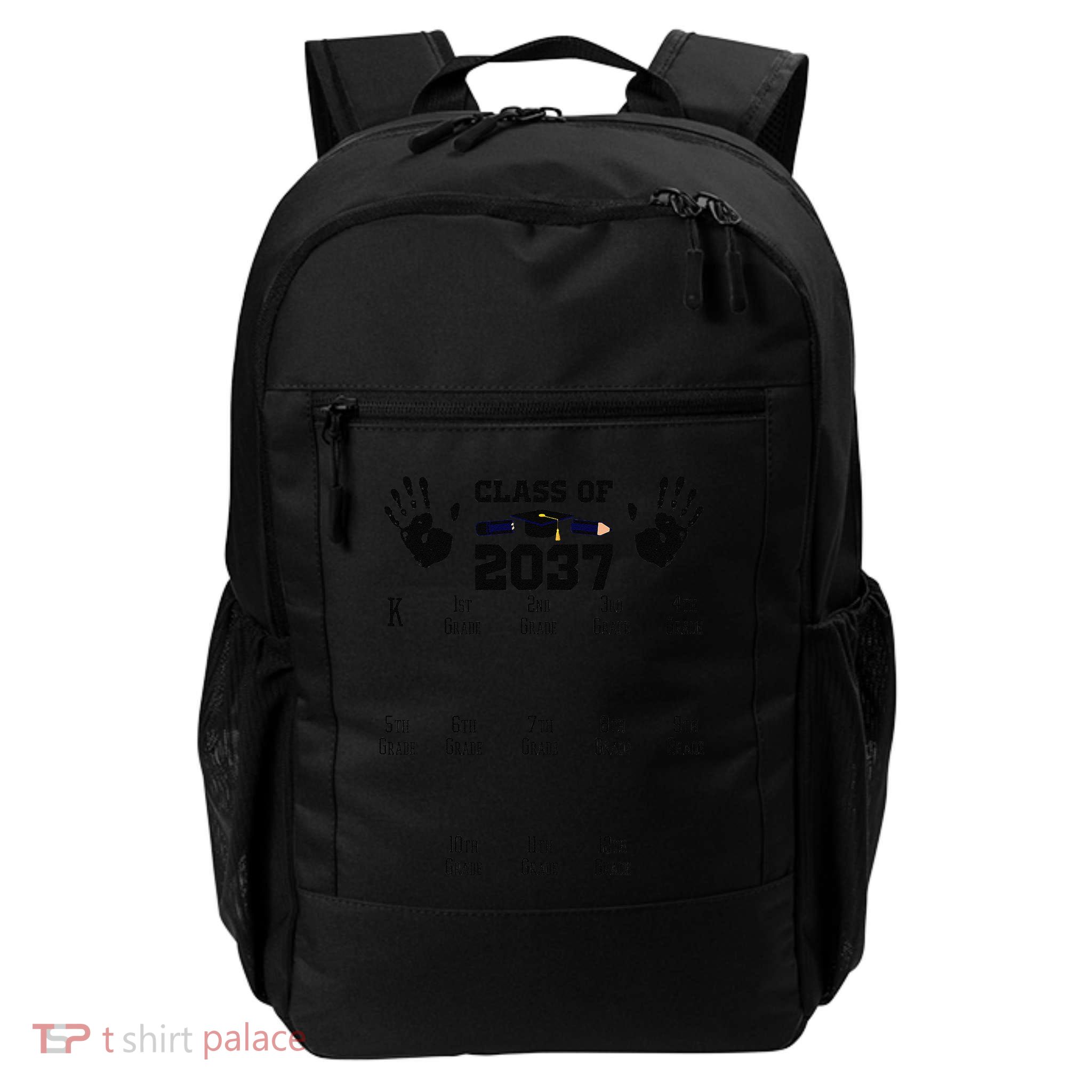 Class Of 2037 Grow With Me Handprint Prek 12th Grade Gift Backpack