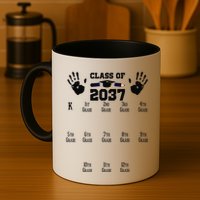 Class Of 2037 Grow With Me Handprint Prek 12th Grade Gift Mug