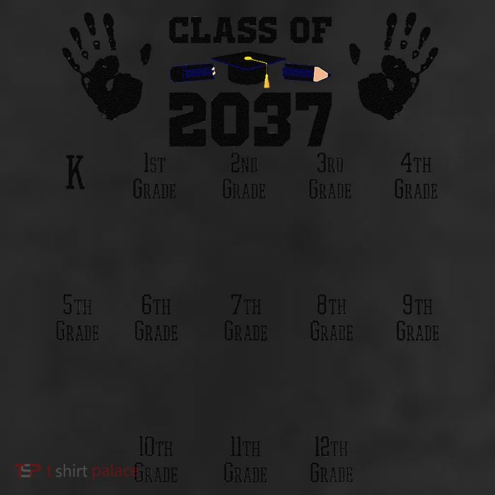 Class Of 2037 Grow With Me Handprint Prek 12th Grade Gift 11oz C Handle Ceramic Mug