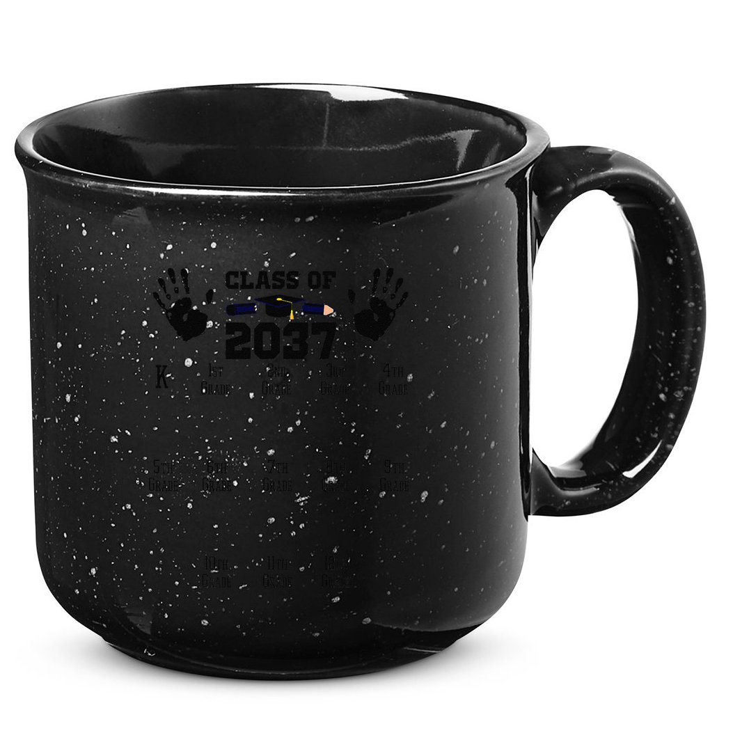 Class Of 2037 Grow With Me Handprint Prek 12th Grade Gift 15oz Campfire Ceramic Mug