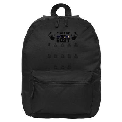 Class Of 2037 Grow With Me Handprint Prek 12th Grade Gift 16 in Basic Backpack