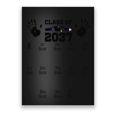 Class Of 2037 Grow With Me Handprint Prek 12th Grade Gift Poster