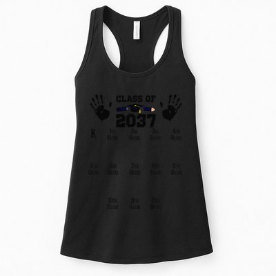 Class Of 2037 Grow With Me Handprint Prek 12th Grade Gift Womens Tank Top