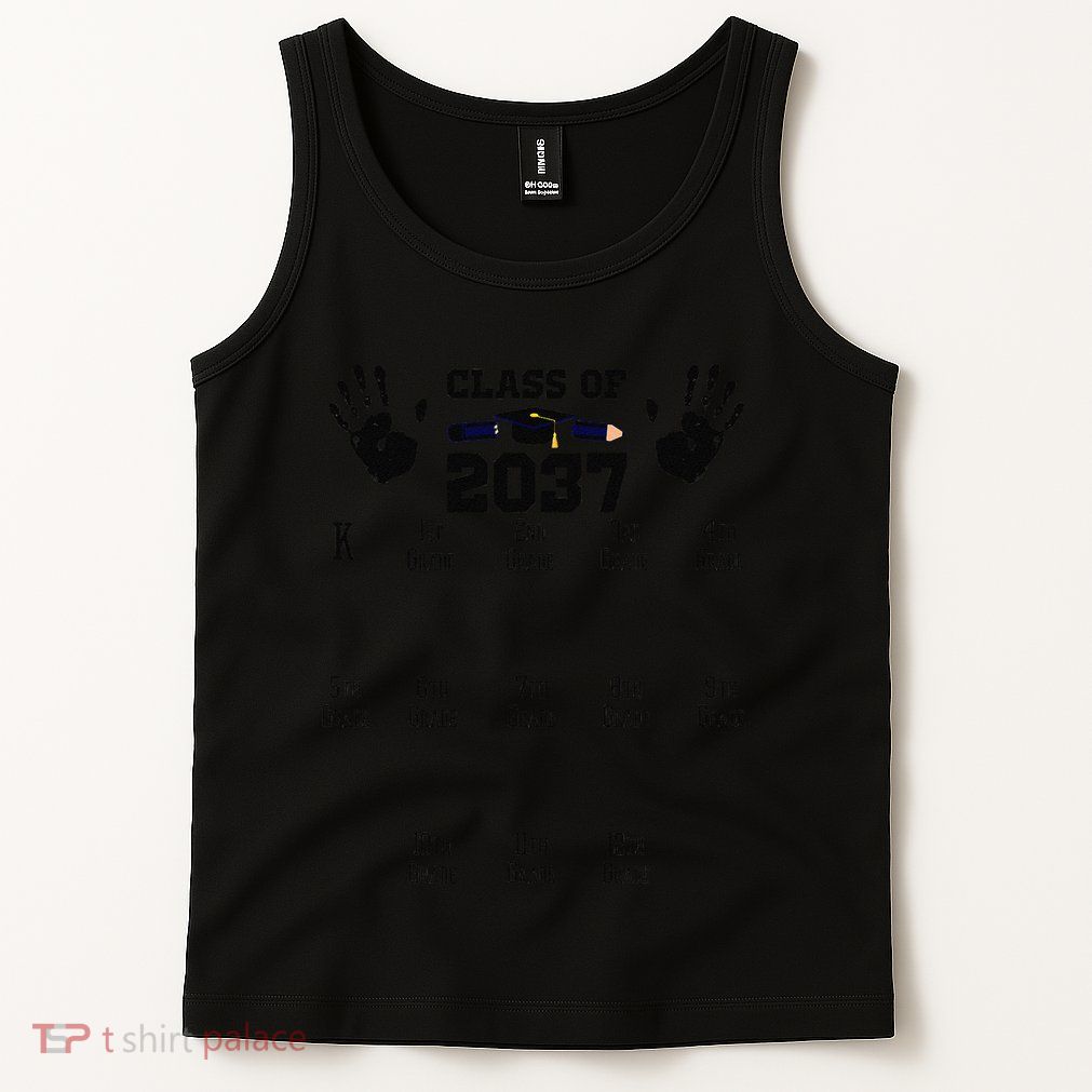 Class Of 2037 Grow With Me Handprint Prek 12th Grade Gift Tank Top
