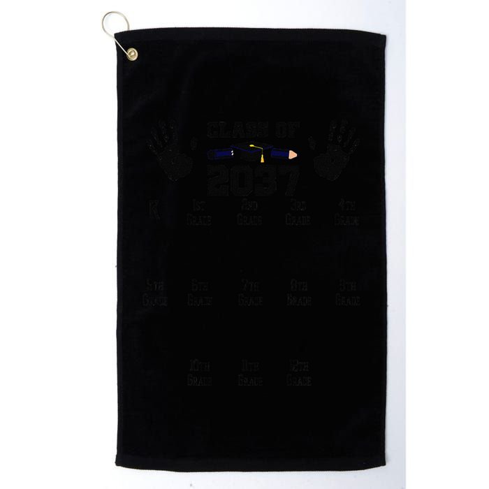 Class Of 2037 Grow With Me Handprint Prek 12th Grade Gift Golf Towel