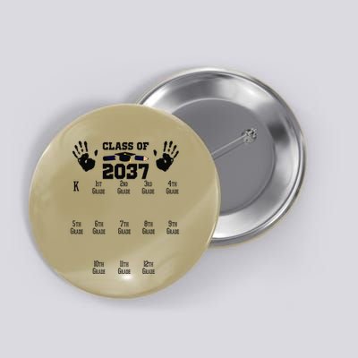 Class Of 2037 Grow With Me Handprint Prek 12th Grade Gift Button
