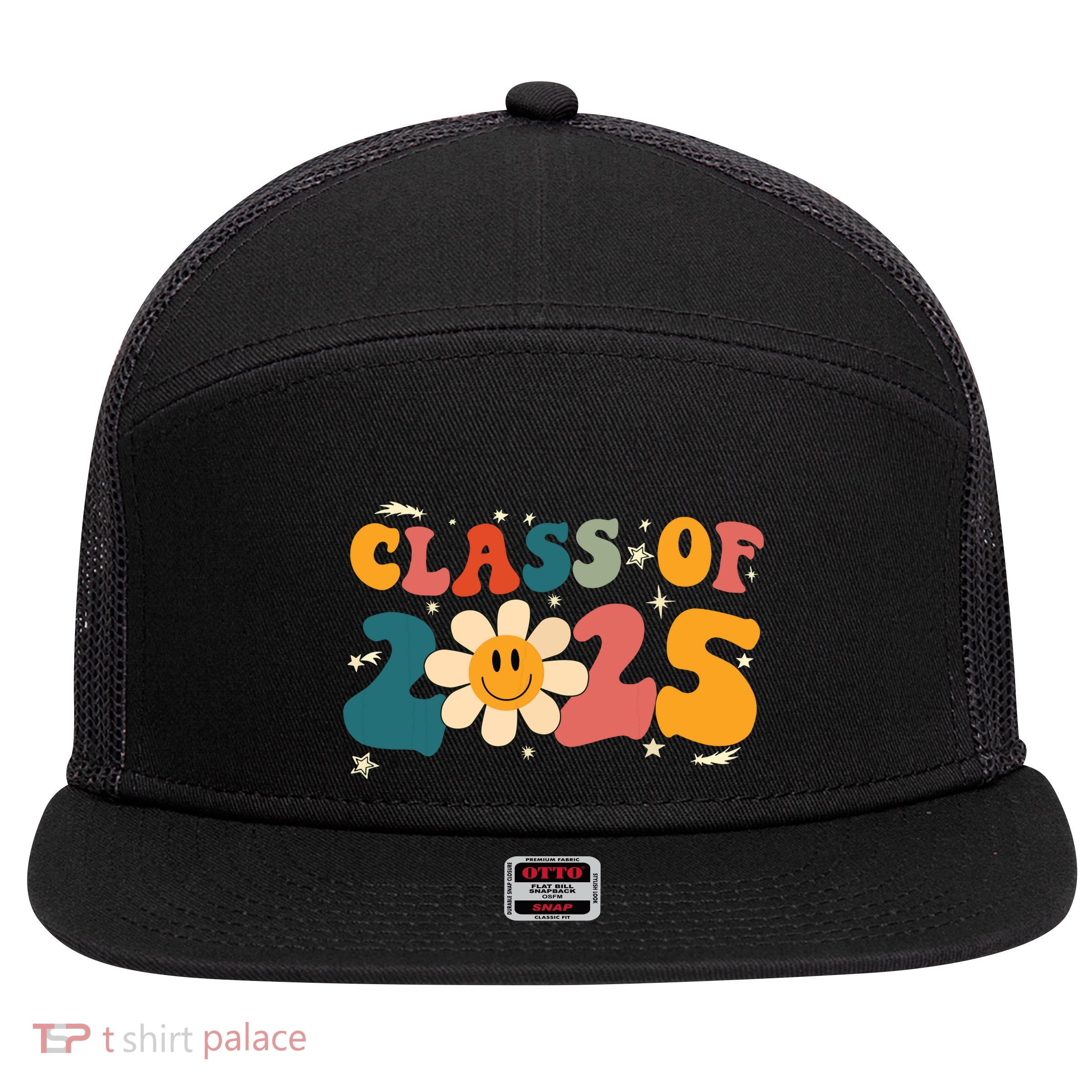 Class Of 2025 Grow With Me Graduation First Day Of School 7 Panel Mesh Trucker Snapback Hat