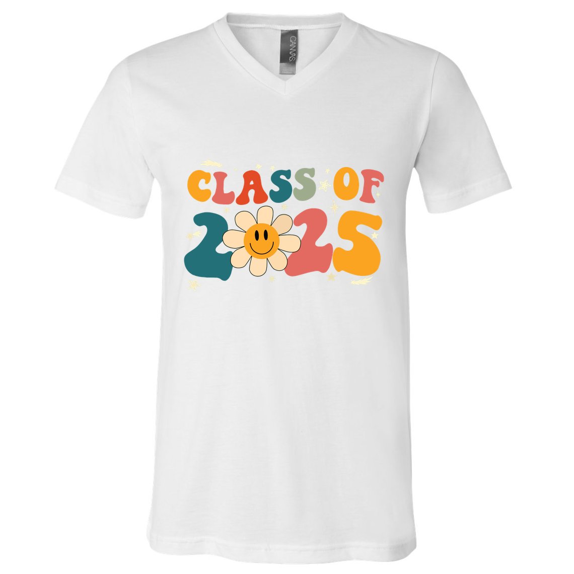 Class Of 2025 Grow With Me Graduation First Day Of School V-Neck T-Shirt
