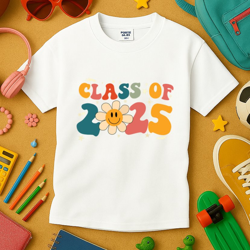 Class Of 2025 Grow With Me Graduation First Day Of School Kids T-Shirt