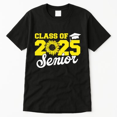 Class Of 2025 Senior 2025 Sunflower Back To School 2025 Girl Tall T-Shirt