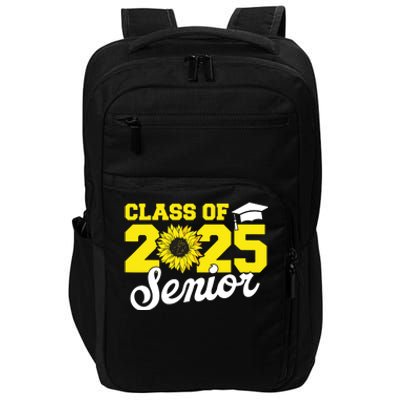 Class Of 2025 Senior 2025 Sunflower Back To School 2025 Girl Impact Tech Backpack